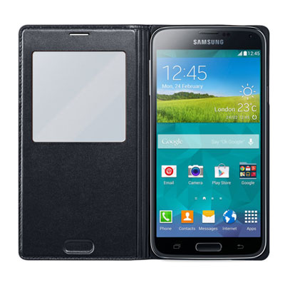 Original Samsung Handy-Flipcover mit Sichtfenster, Artikelnummer: HT-085009