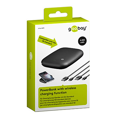 goobay Qi Powerbank (externer Hochleistungsakku), Artikelnummer: UZ-990074