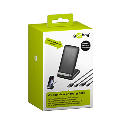 goobay Handy-Tischladestation f�r Smartphones mit Qi-Ladefunktion, Artikelnummer: UZ-990085